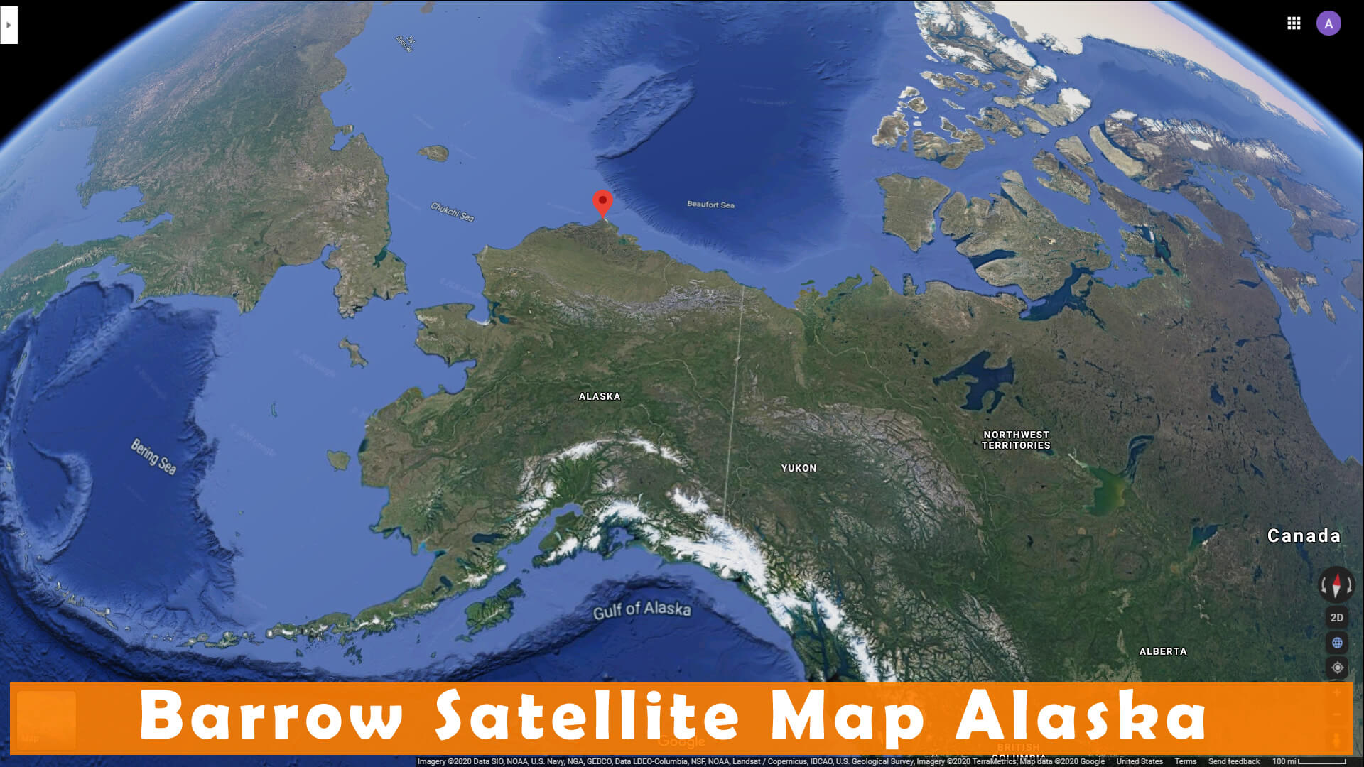 Barrow Satellite Map Alaska